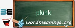 WordMeaning blackboard for plunk